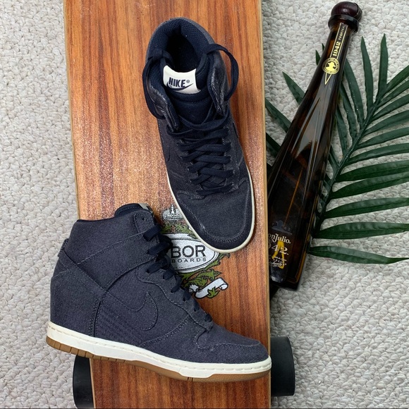 Nike Shoes - NIKE sky dunk in denim.
